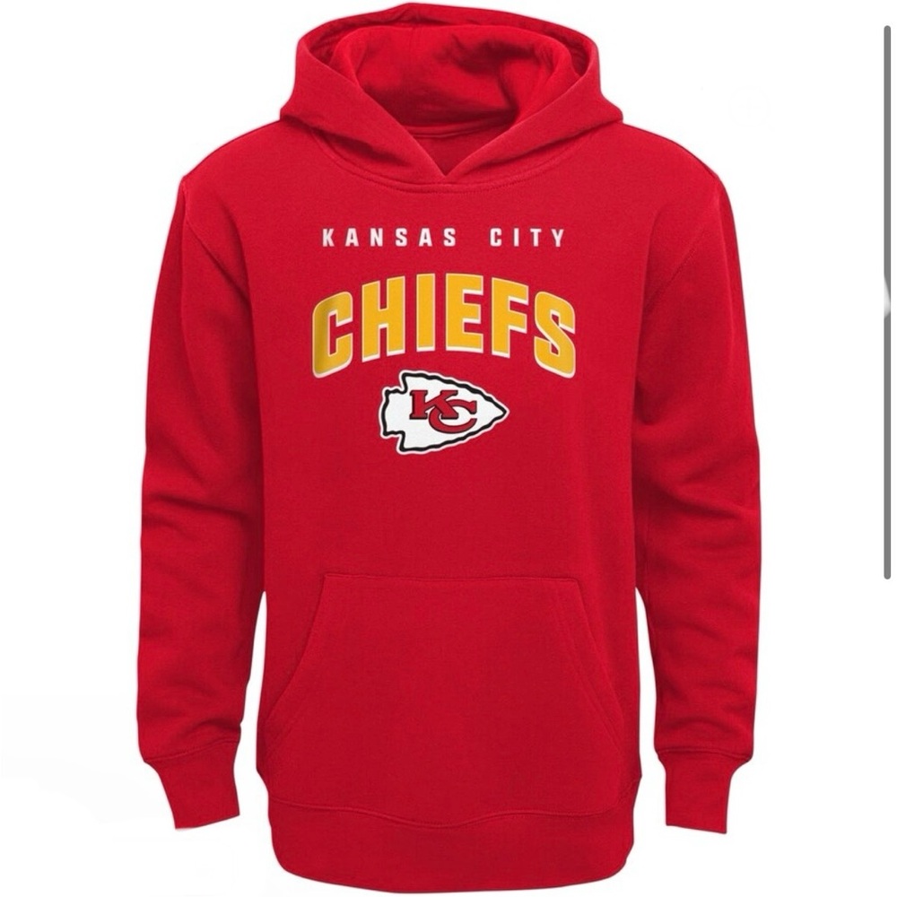 NFL Kansas City Chiefs Red Hoodie with Yellow Logo NWT